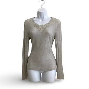 Vintage Eber San Francisco Silver Metallic Top